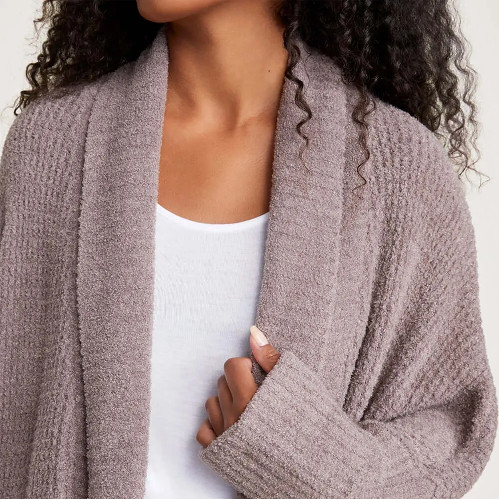 Barefoot Dreams Cozychic Xxs/Xs Lite Waffle Cocoon Driftwood Cardigan