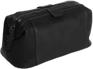 Chesterfield Brand Toiletry bag for travel necessaire | Travel shave bag Vince made of leather | Black genuine leather bag for travel necessaire