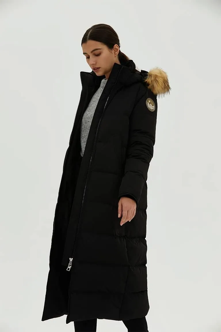 Fitouch Women's Waukee Long Down Coat Parka Jacket | 750  Fill Power | Full-Length