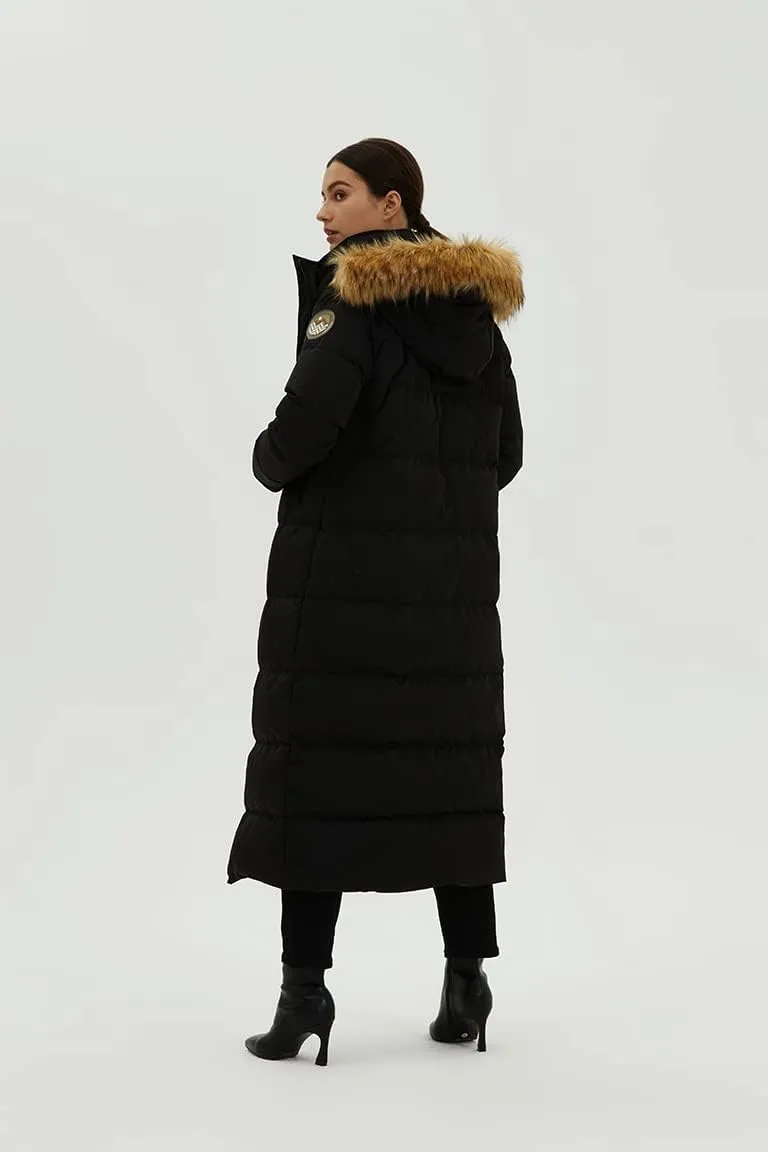 Fitouch Women's Waukee Long Down Coat Parka Jacket | 750  Fill Power | Full-Length