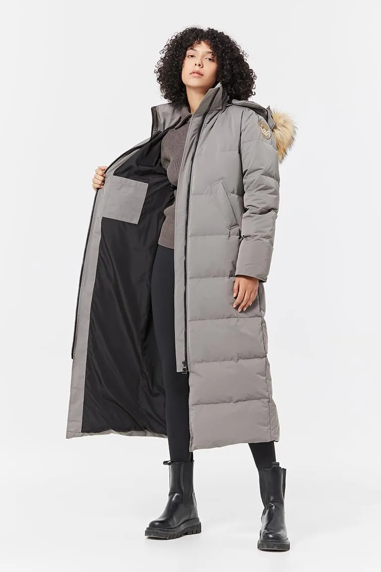 Fitouch Women's Waukee Long Down Coat Parka Jacket | 750  Fill Power | Full-Length