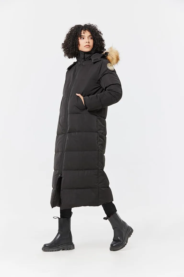 Fitouch Women's Waukee Long Down Coat Parka Jacket | 750  Fill Power | Full-Length