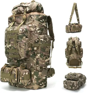 King'sGuard 100L Camping Hiking Backpack Molle Rucksack Military Camping Backpacking Daypack