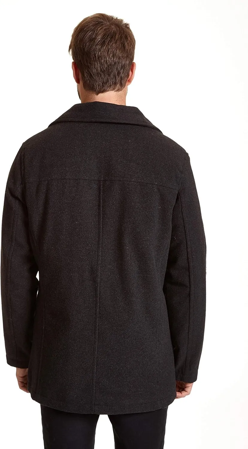 Men's Big and Tall Polyester Peacoat