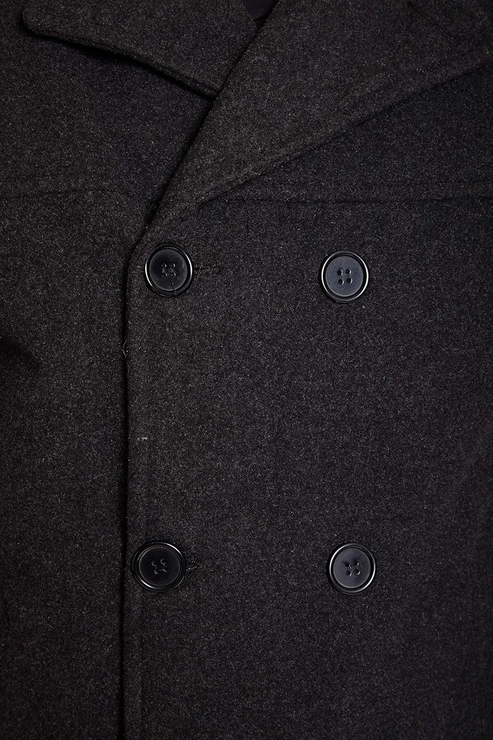 Men's Big and Tall Polyester Peacoat