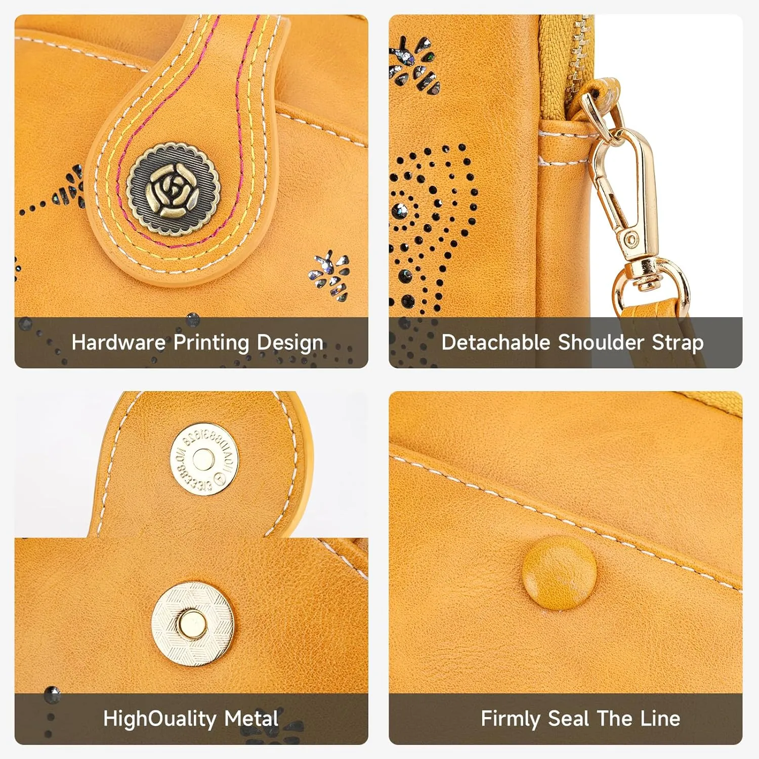 Small Crossbody Bags for Women, Lightweight Mini Cute Cell Phone Purse for Women with Tassel Shining Butterfly
