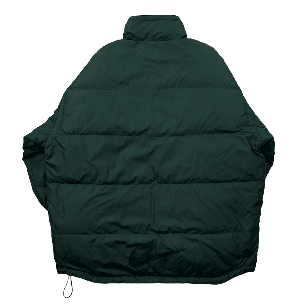 Vintage 90s Green Nike Puffer Coat/ Jacket - Extra Large