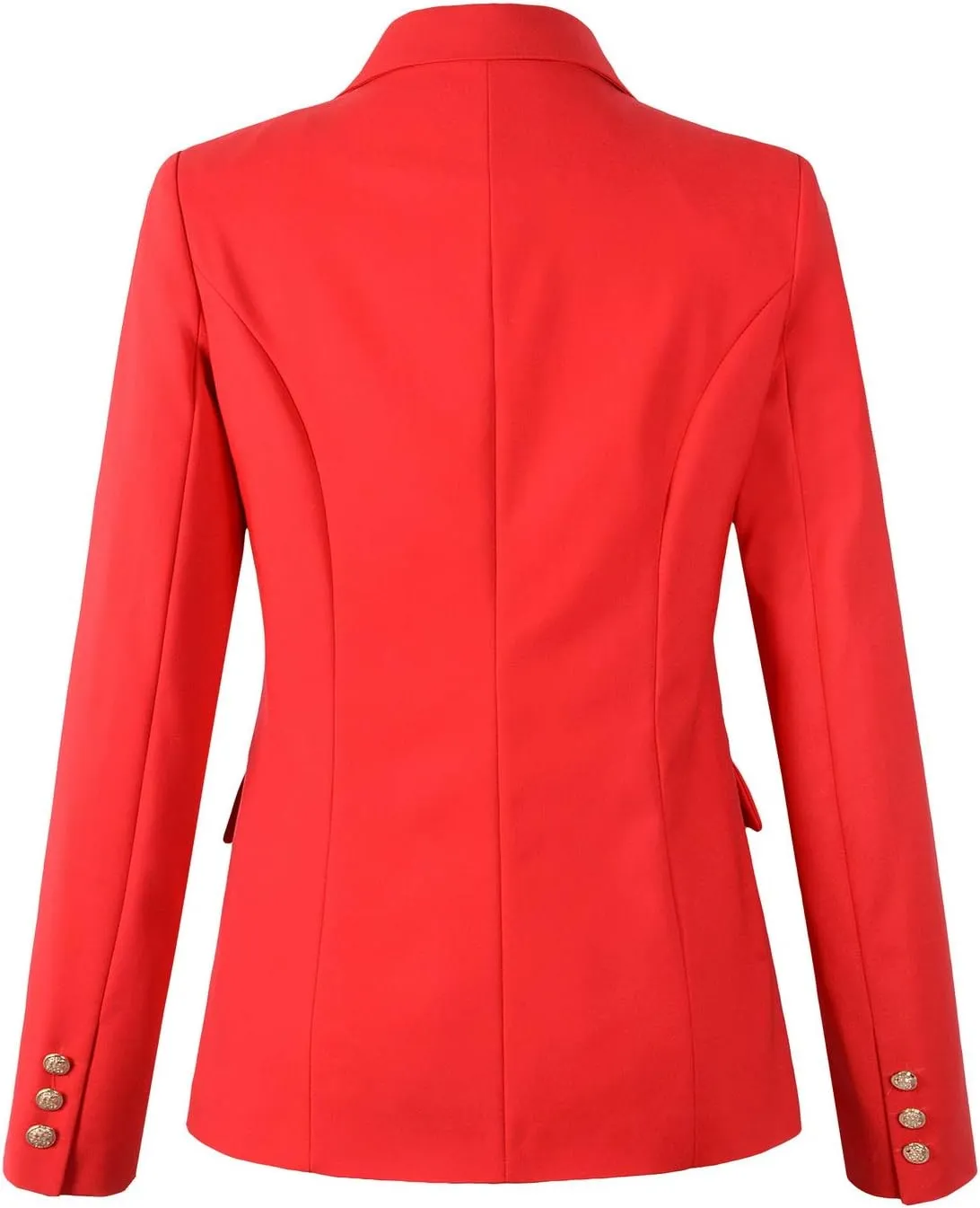 Womens Double Breasted Military Style Blazer Ladies Coat Jacket