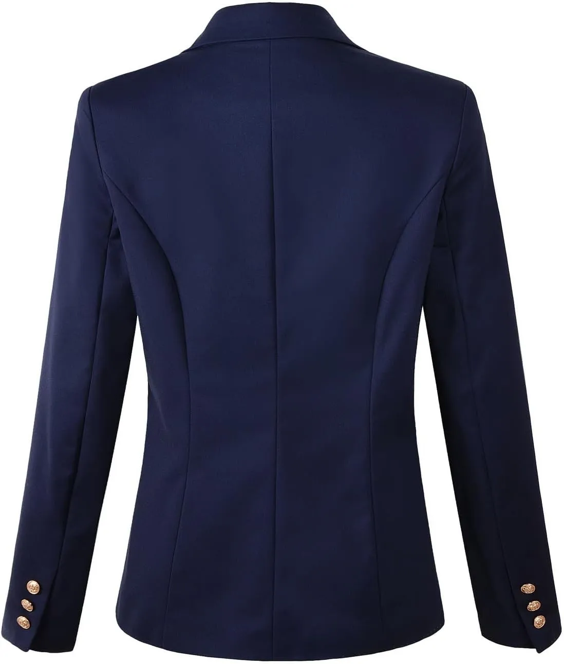 Womens Double Breasted Military Style Blazer Ladies Coat Jacket