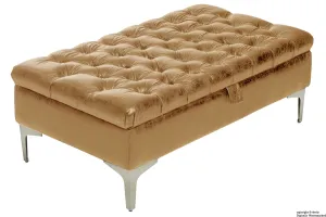 Wraith Leather Vintage Footstool - Pale Ale