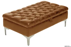 Wraith Leather Vintage Footstool - Sherry
